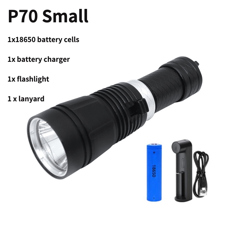 PUTEER High Quality Underwater 100m Diving Light XHP70 2 Waterproof