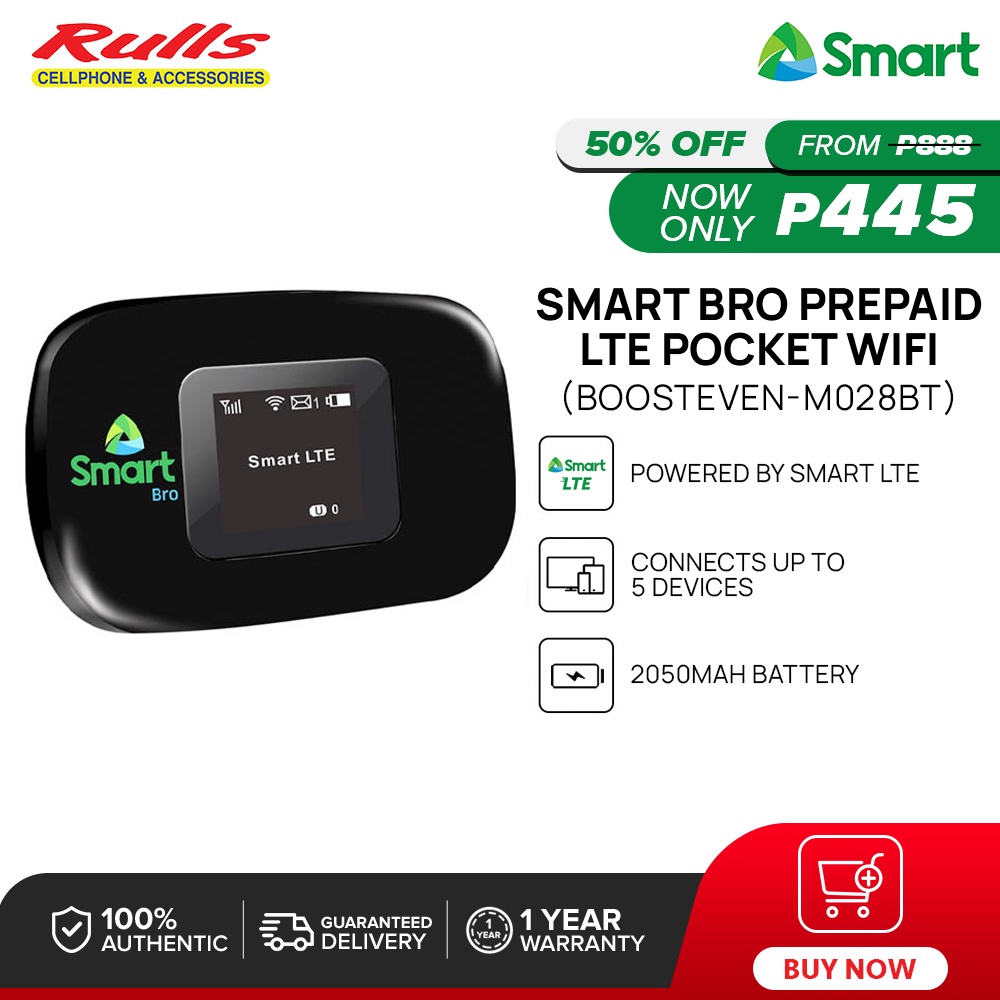 Smart Bro Prepaid LTE Pocket WiFi Boosteven M028BT Shopee Philippines