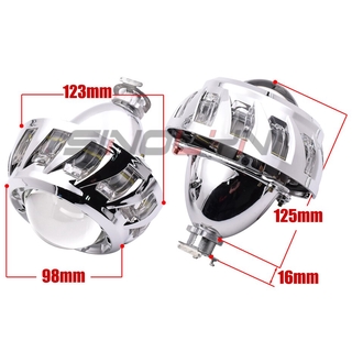 Sinolyn Angel Eyes Headlight Lenses H4 H7 Bixenon Projector HID 3 0inch