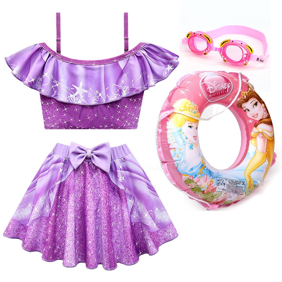 Disney Encanto Snow White Swimsuit Lifebuoy Goggles Bikini Two