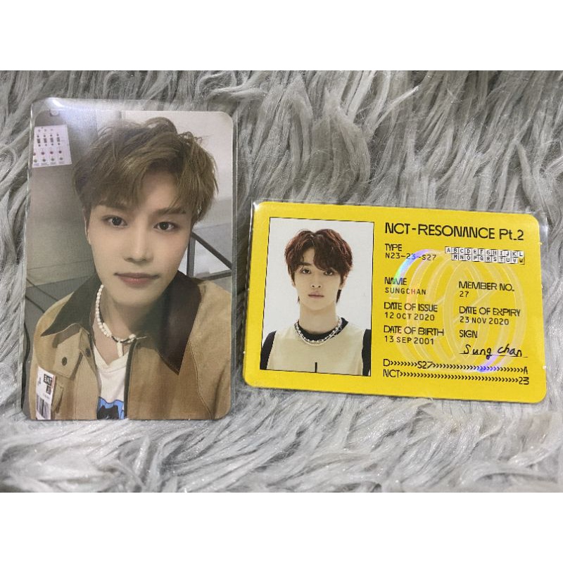 Nct Resonance Departure Official Photocard Id Card Sungchan Taeil