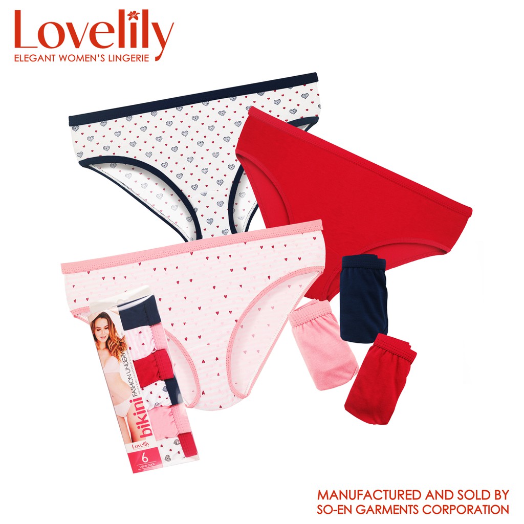 Lovelily 6 In 1 Daphne Cotton Rich Bikini Outside Panty Shopee