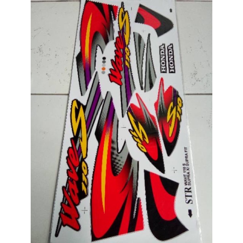 Striping Sticker Variations Thailand Motorcycle Honda Supra X Fit Old