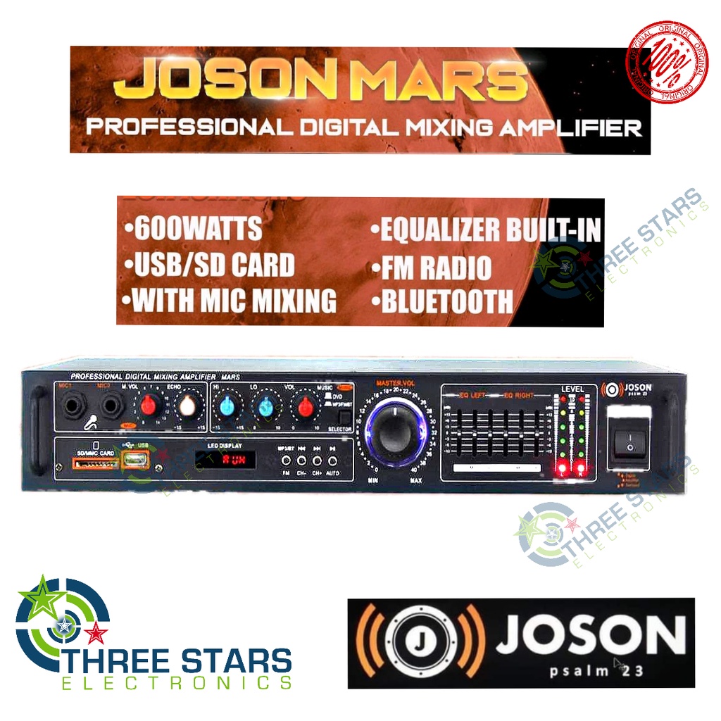 Joson Mars Professional Digital Mixing Amplifier With Equalizer