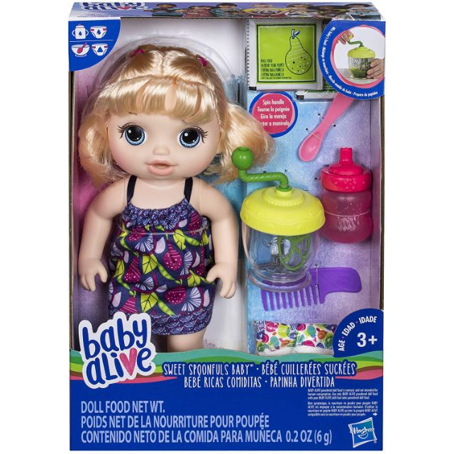 Baby Alive Sweet Spoonfuls Blonde Baby Doll Girl Shopee Philippines