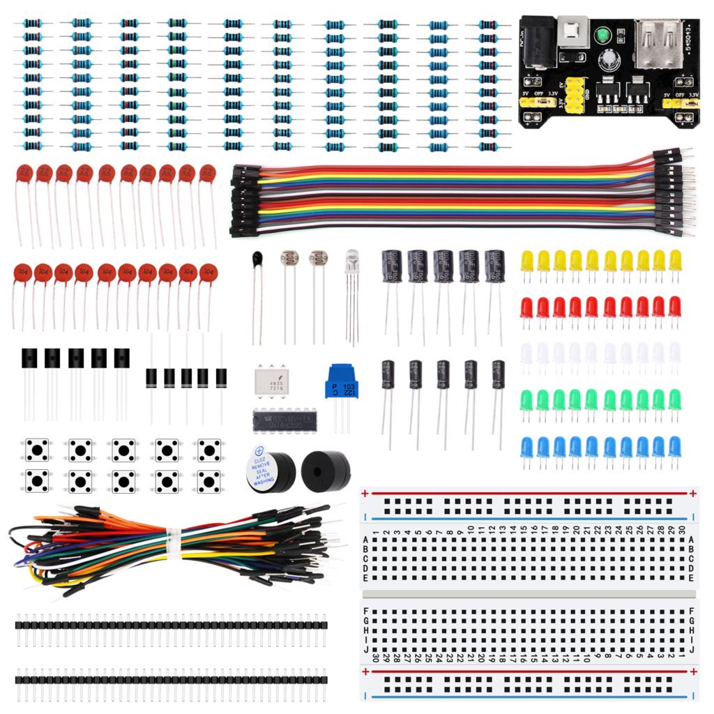 Lafvin Electronics Component Basic Starter Kit With Breadboard Cable