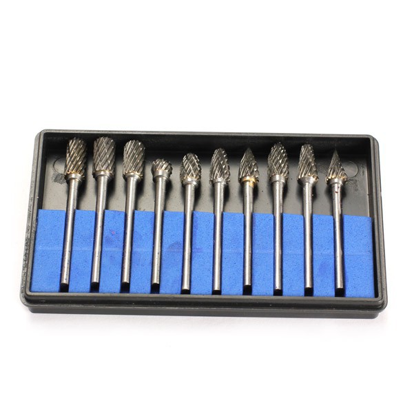 Pcs Solid Carbide Burrs Rotary Files Diamond Burrs Set Long Tungsten