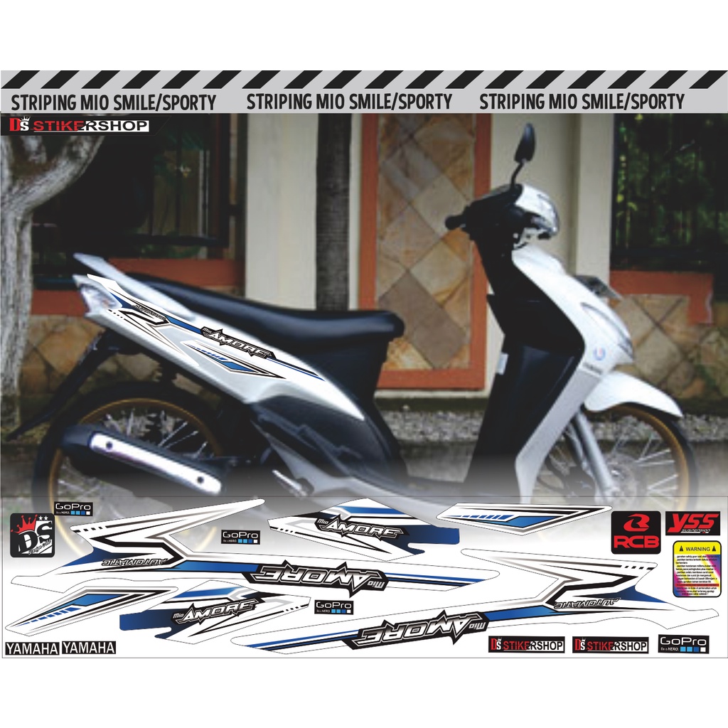 Putih Yamaha Mio Sporty Striping Smile Custom Variations Mio Thailandl