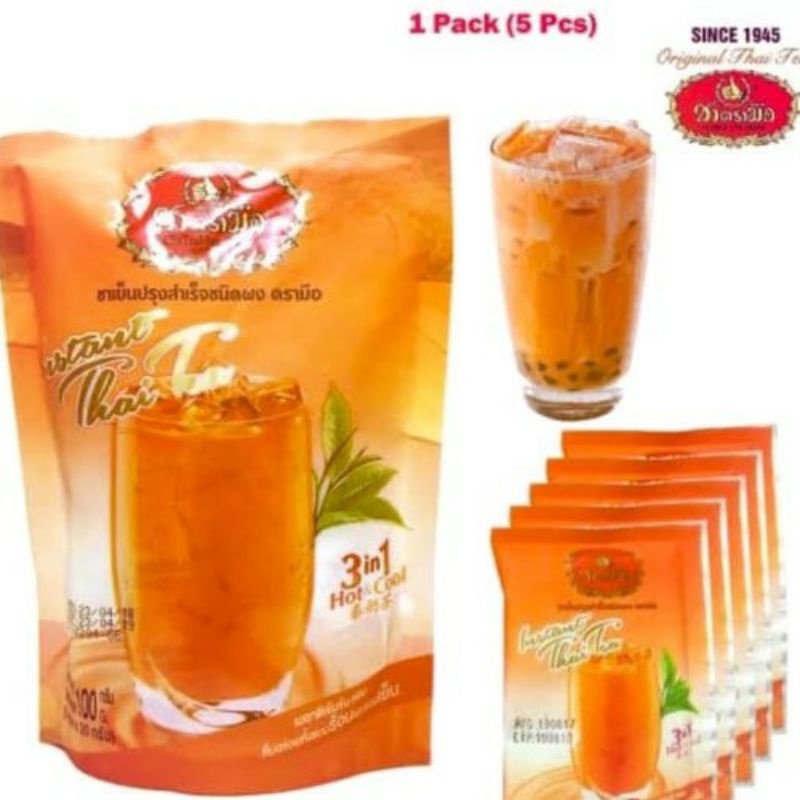 Thai Tea Instant In Chatramue Hot Cool Milk Dozen Contents