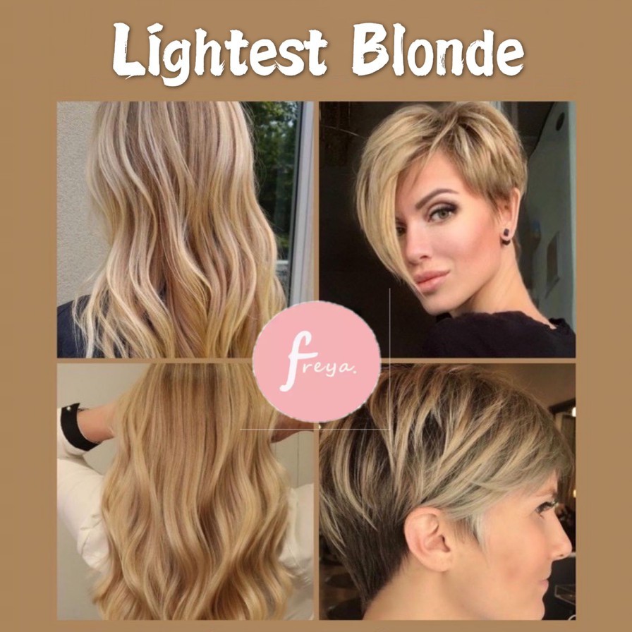 Lightest Blonde Permanent Hair Color Set Bob Keratin With