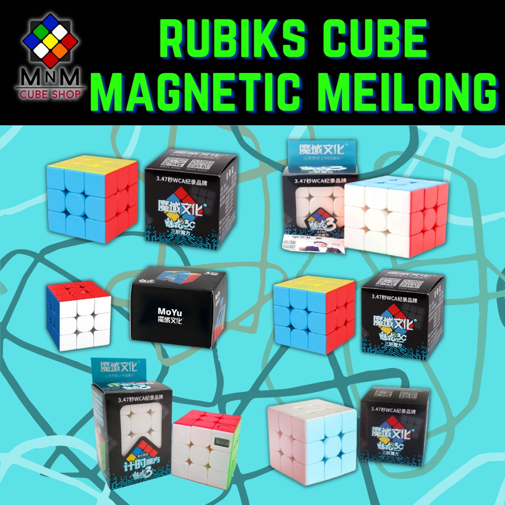 3x3x3 Magic Rubiks Cube Magnetic Meilong Meilong 3C Cube MFJS MoYu