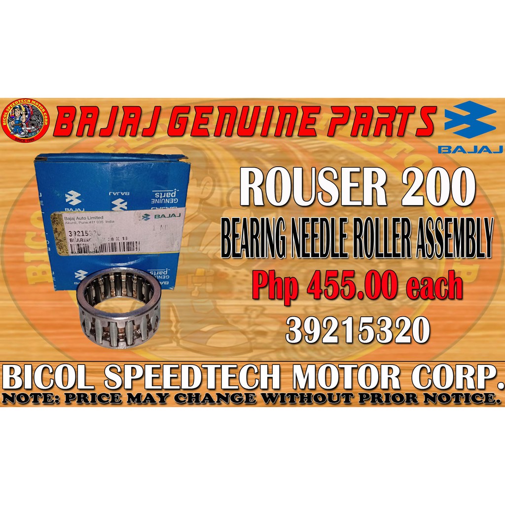 ROUSER 200 BEARING NEEDLE ROLLER KMC GENUINE 39215 320 Shopee