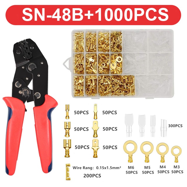 Cnzg Crimp Tool Terminals Insulated Male And Female Wire Connector