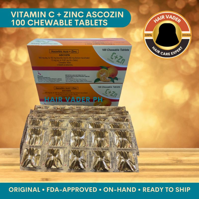 Vitamin C Zinc ASCOZIN 100 Chewable Tablets Shopee Philippines