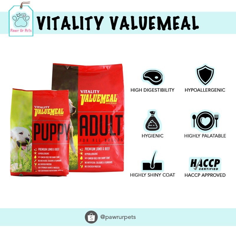 Vitality Valuemeal Adult Puppy Kg Original Pack And Repacked