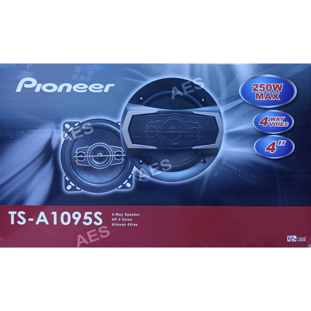 Car Speaker 3 Way 4 Inches 200Watts Pioneer TS A1096S Pair TS A1096S