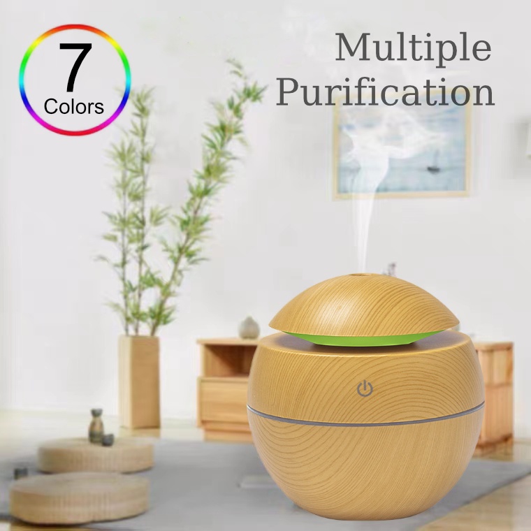 130ml Air Humidifier With Essential Oil Diffuser 7 Colorful Light