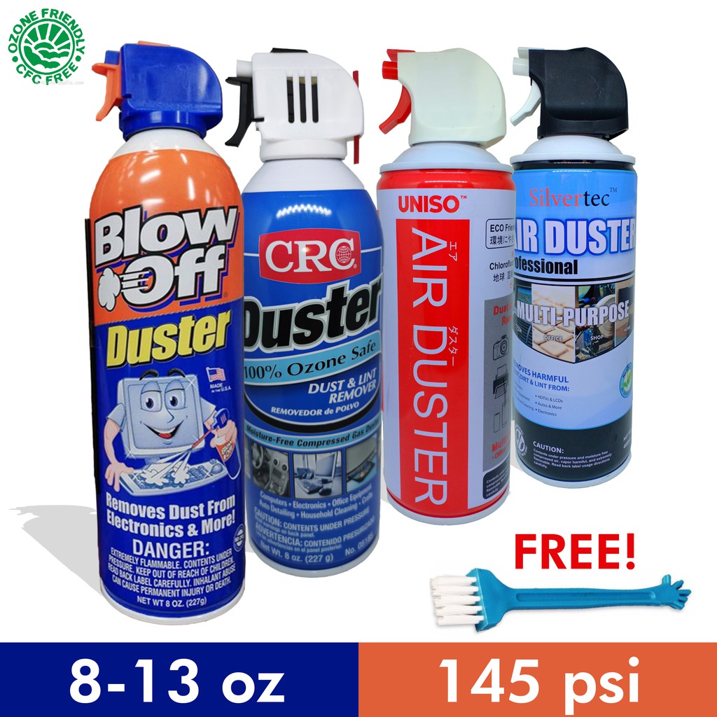 Compressed Air Duster Canned Cleaner Blower Blow Off CRC Svrtec Uniso 8