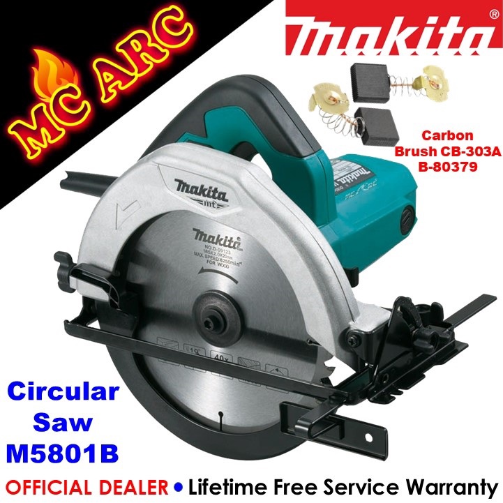 Makita Circular Saw M5801B With Makita Carbon Brush CB 303A B 80379