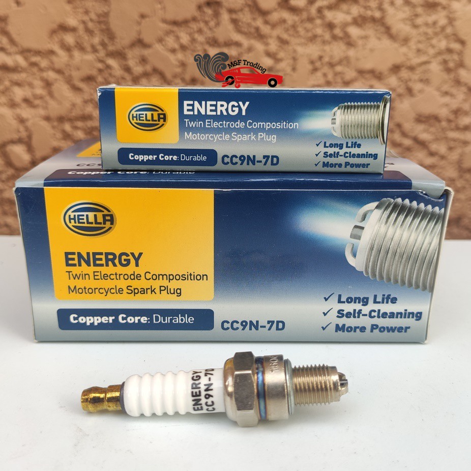 Cc N D Hella Twin Electrode Motorcycle Spark Plug Authentic Shopee