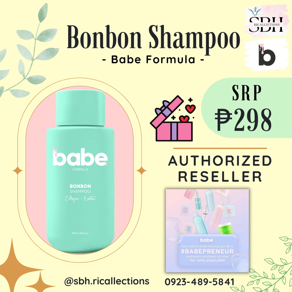 Babe Formula Bonbon Shampoo With Freebies Authorized Distributor