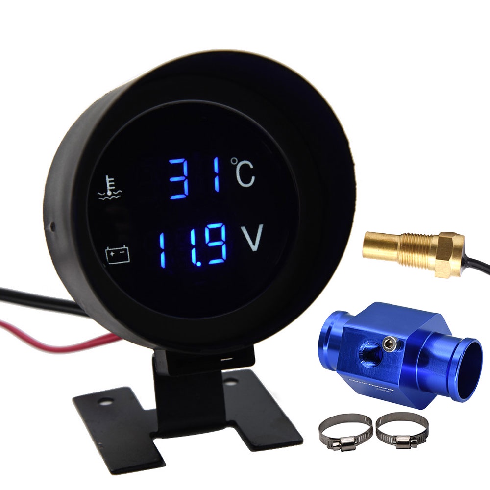 H Car Digital Led Water Temperature Gauge Celsius With Water