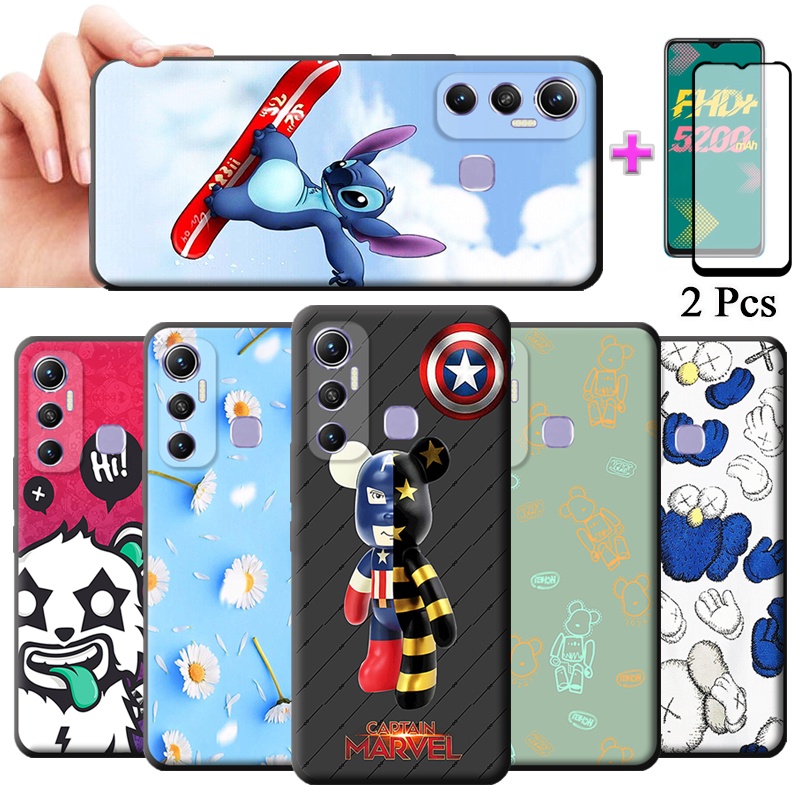 IN Infinix Hot X X B X F Case With Ceramic Protector Screen Curved Tempered Film