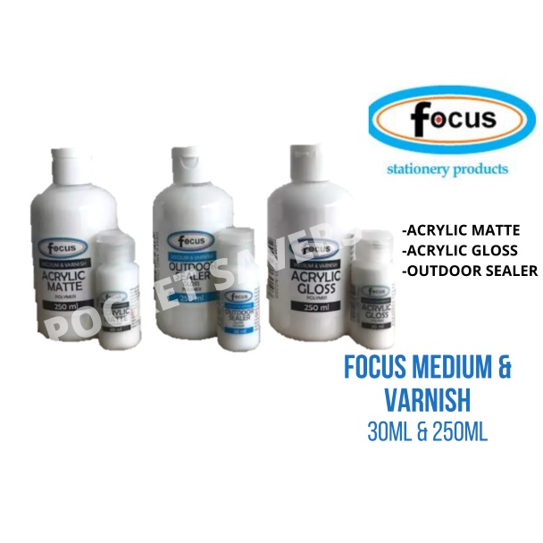 Focus Medium Varnish Gloss Matte Outdoor Sealer Retarder Gel