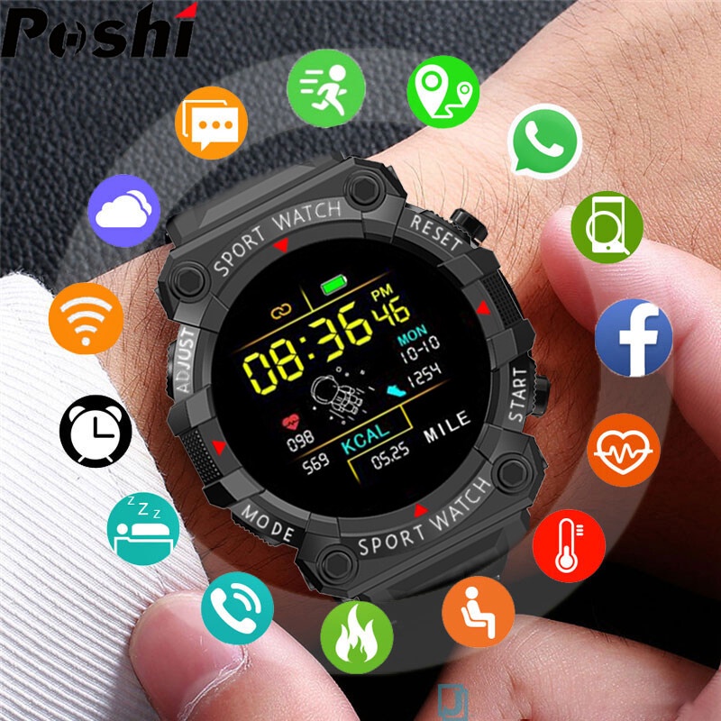 POSHI Men S Full Touch Screen Smart Watch Waterproof Original Sport