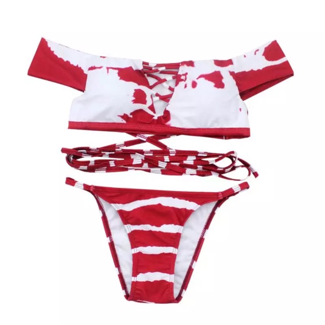 Code Ss Bottom Top Bra Swimsuit Crisscross Two Piece Bikini