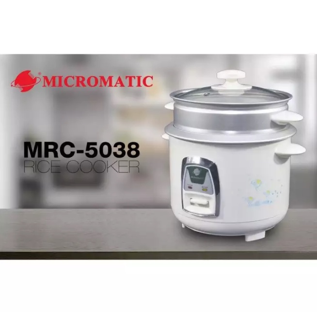 Micromatic MRC 5038 Rice Cooker 1L With Steam Rack 5 Cups Of Rice