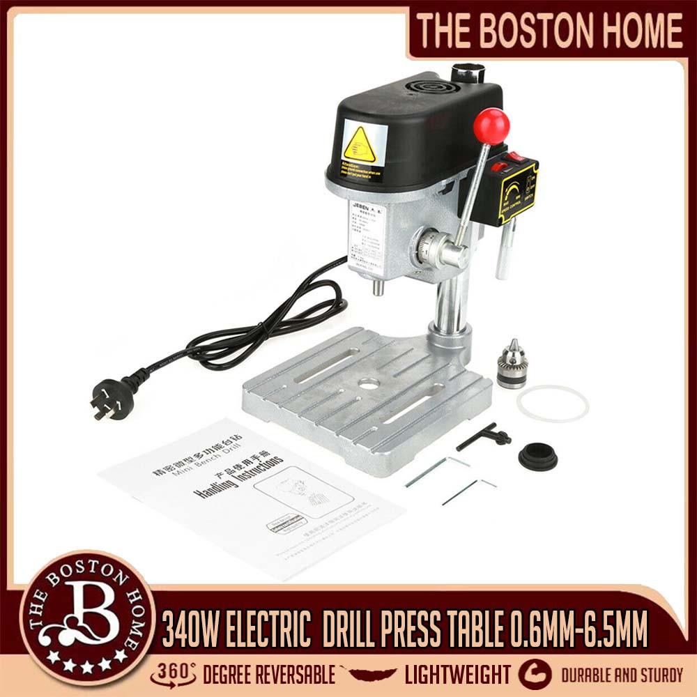 BostonHome 340W Electric Drill Stand Mini Table Top Bench Drill Stand