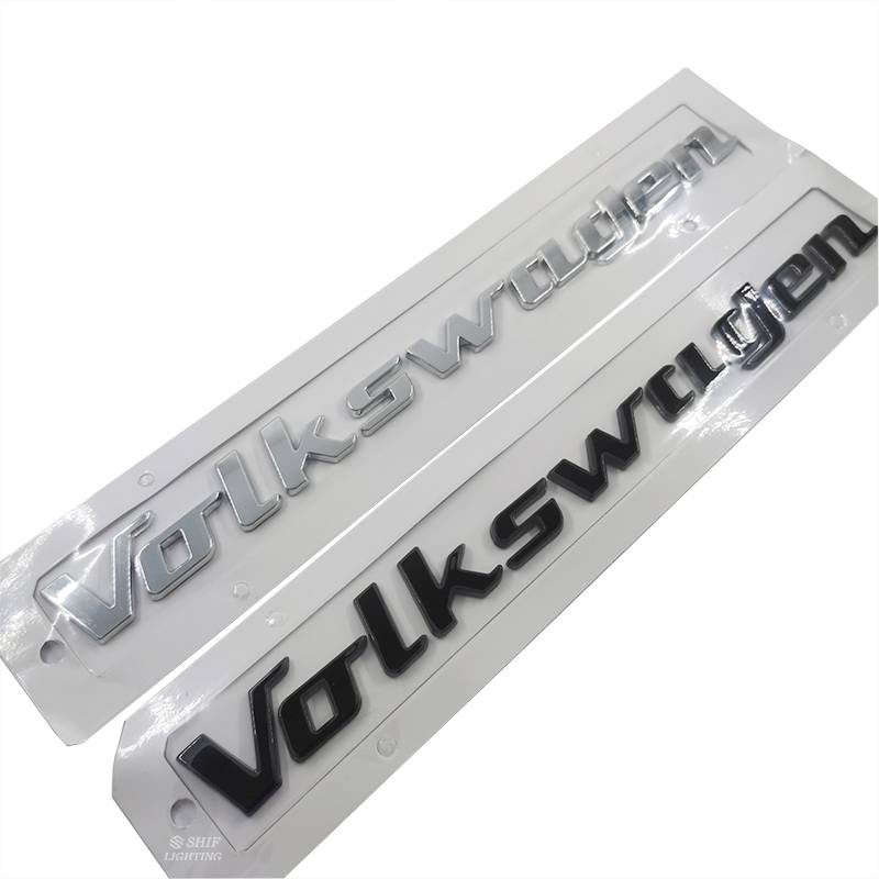 1 X ABS Chrome Volkswagen Letter Car Auto Emblem Badge Sticker Decal