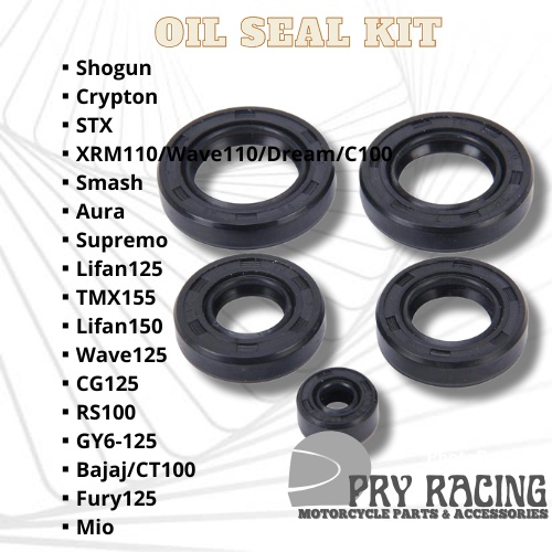 Pry Racing Motorcycle Oil Seal Kit Shogun Crypton Stx Xrm Wave Smash