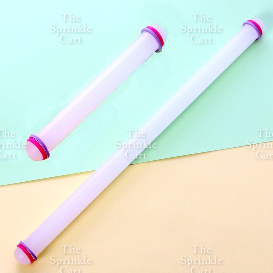 Fondant Rolling Pin Non Stick Glide Thick With Handle Rubber Baking