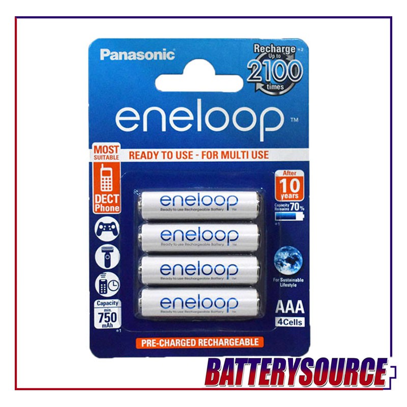 Panasonic Eneloop Rechargeable AAA BK4MCCE 1 2 Volts 750mAh NiMh Triple