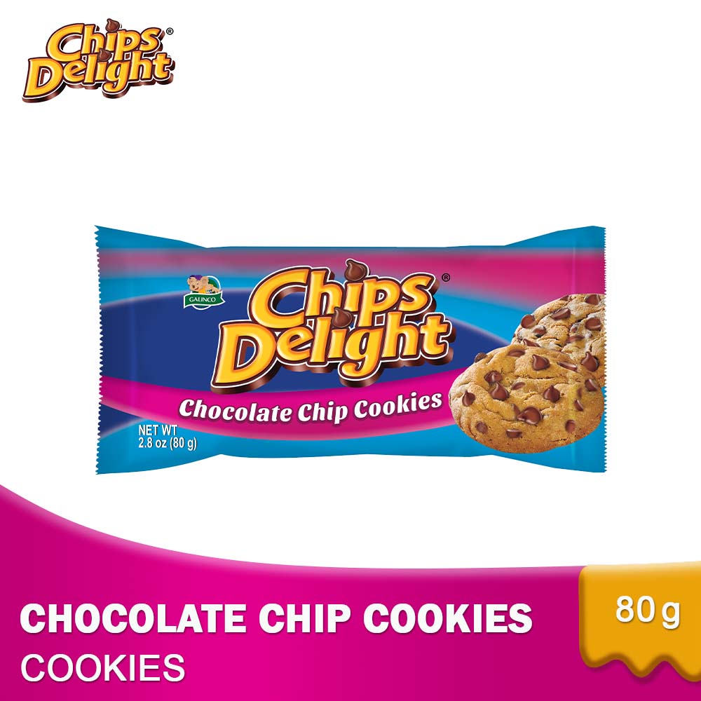 Chips Delight Chocolate Chip Cookies Original 80g Shopee Philippines