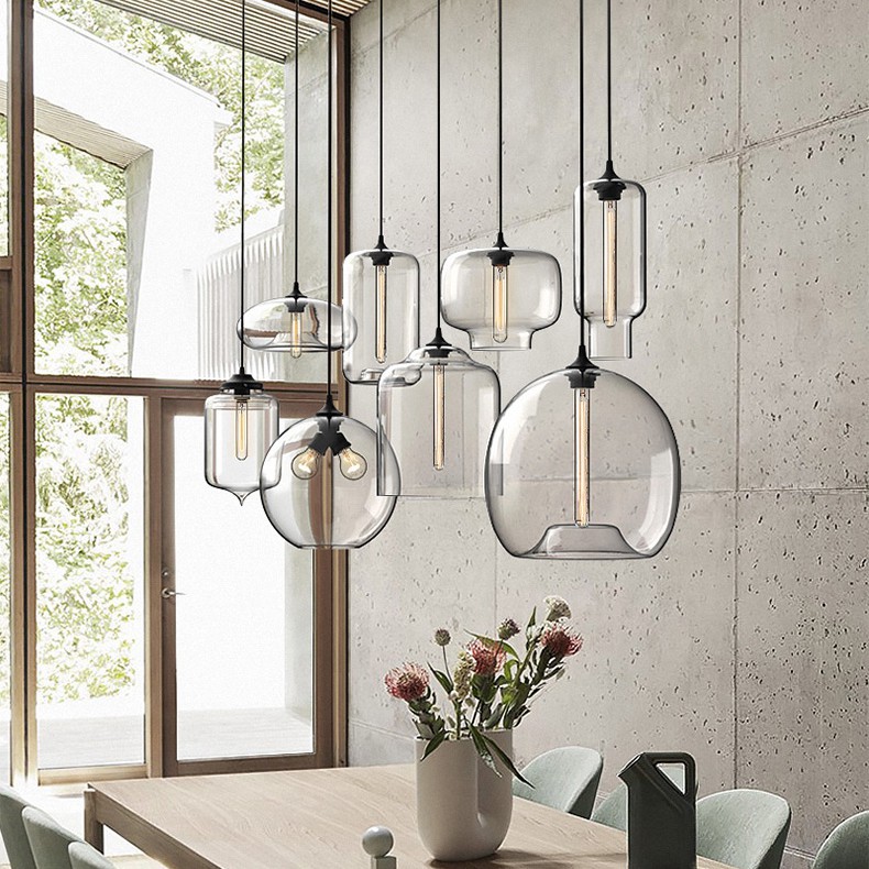 Modern Vintage Glass Pendant Light Nordic Pendant Lamp Indoor Art