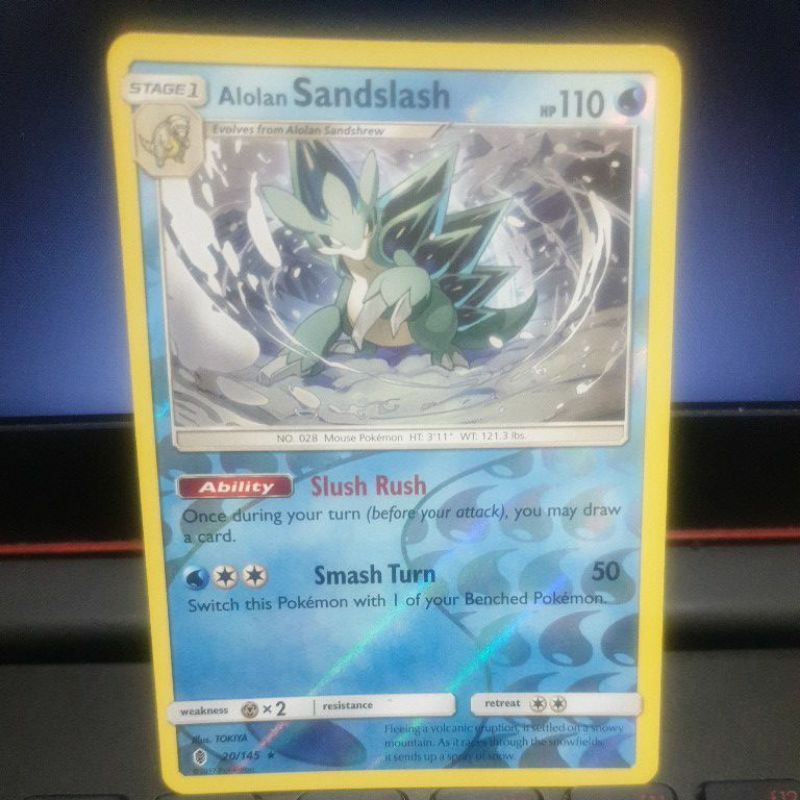 Alolan Sandslash Rare Reverse Holo Sun Moon Guardians