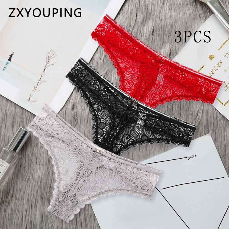 Pcs Lace Thongs Women Panties Hollow Temptation Low Waist Cozy Soft