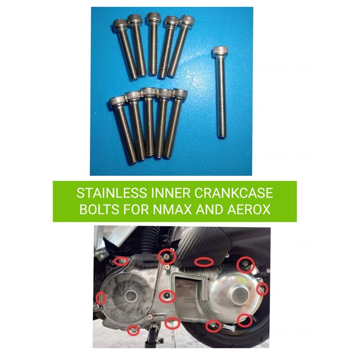 Inner Crankcase Bolts Aerox Nmax Stainless Shopee Philippines