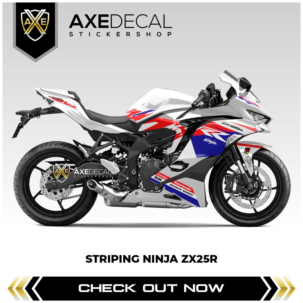 Striping Zx R Livery Tri Color Kawasaki Zx R Motorcycle Sticker