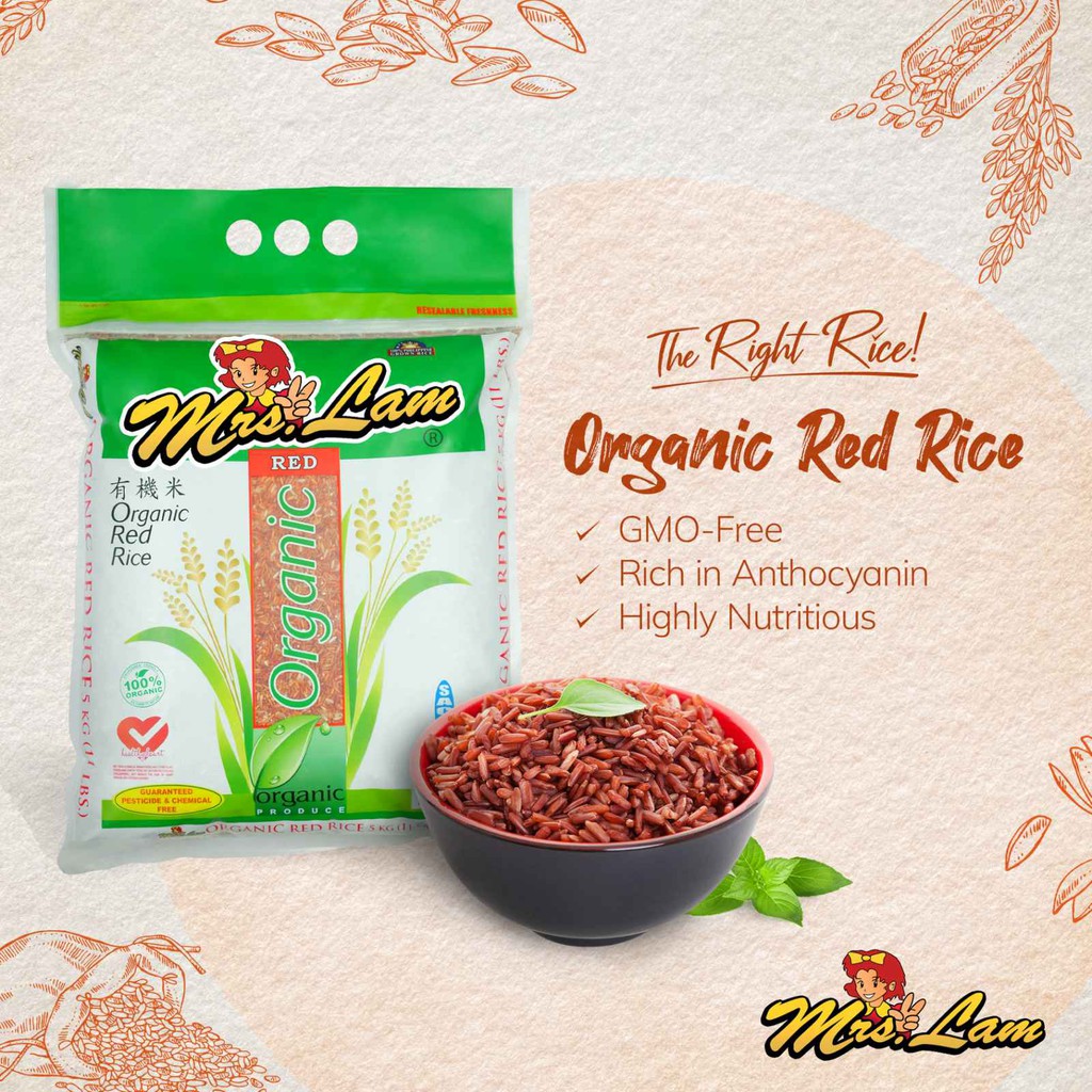 Mrs Lam Organic Red Rice Kg Shopee Philippines