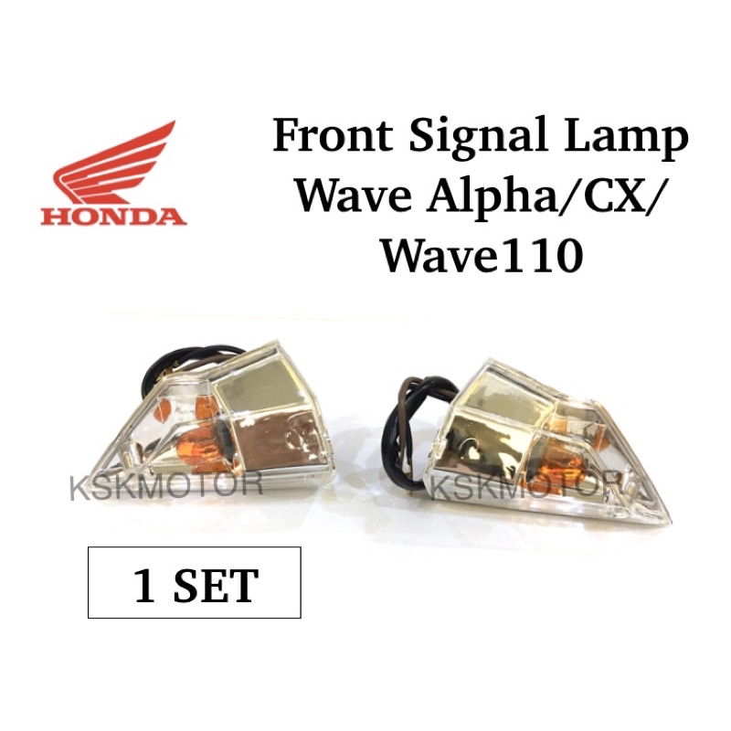 Honda Wave Alpha 110 CX Front Signal Lamp Complete Set Plug N Play