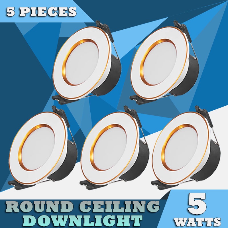 Ceiling Pin Light Led Downlight White Gold Pieces Of Watts Tri Color