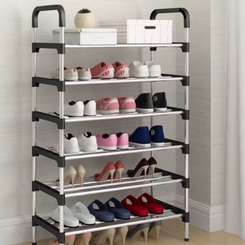 Layer Shoe Rack Tier Colored Stainless Steel Stackable Shoes