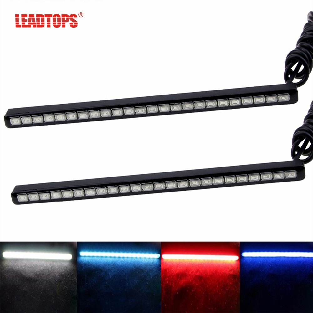 LEADTOPS 1 Pair 18 24 30 Bright Bar 12 20cm SMD 5630 LED DRL Car Fog