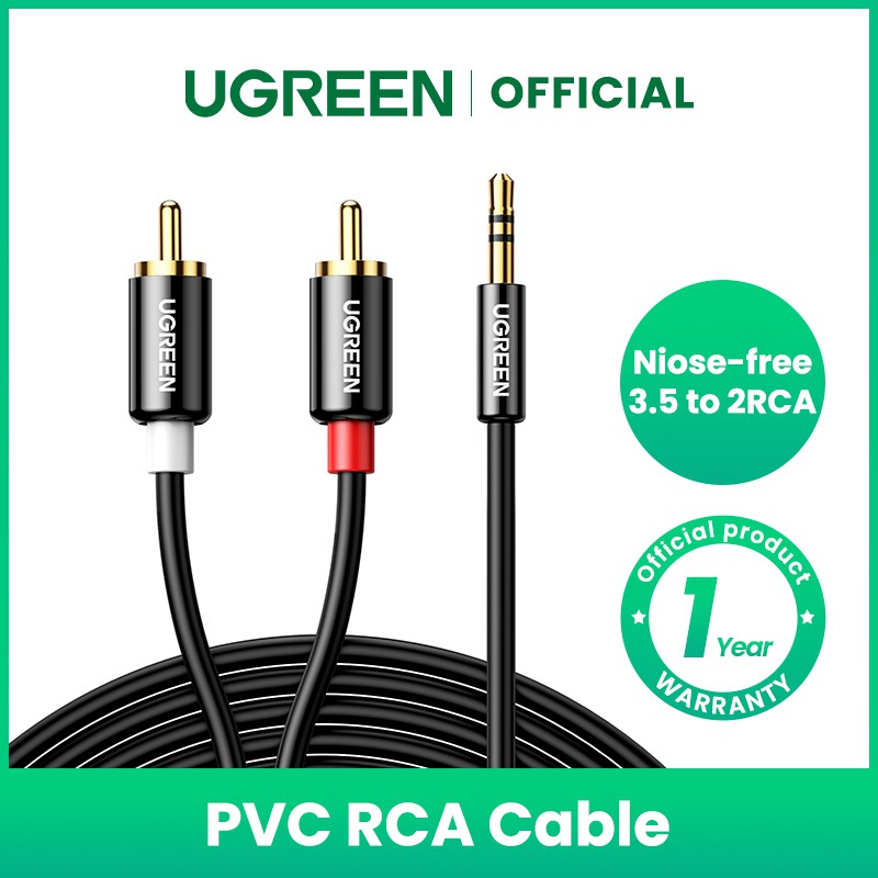 Ugreen Mm To Rca Audio Auxiliary Stereo Y Splitter Cable Shopee