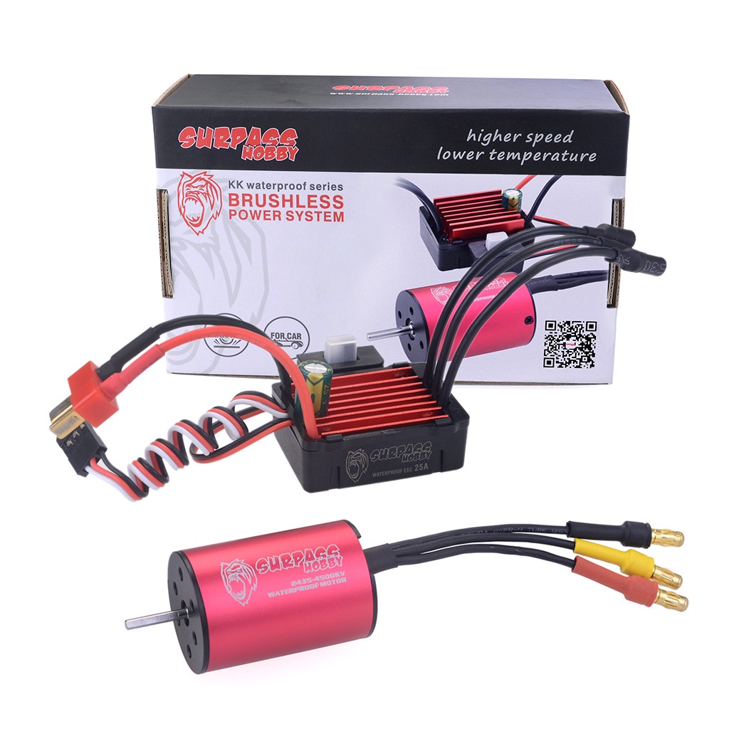 Surpass Hobby Kk Waterproof 2435 3300kv Brushless Motor With 25A