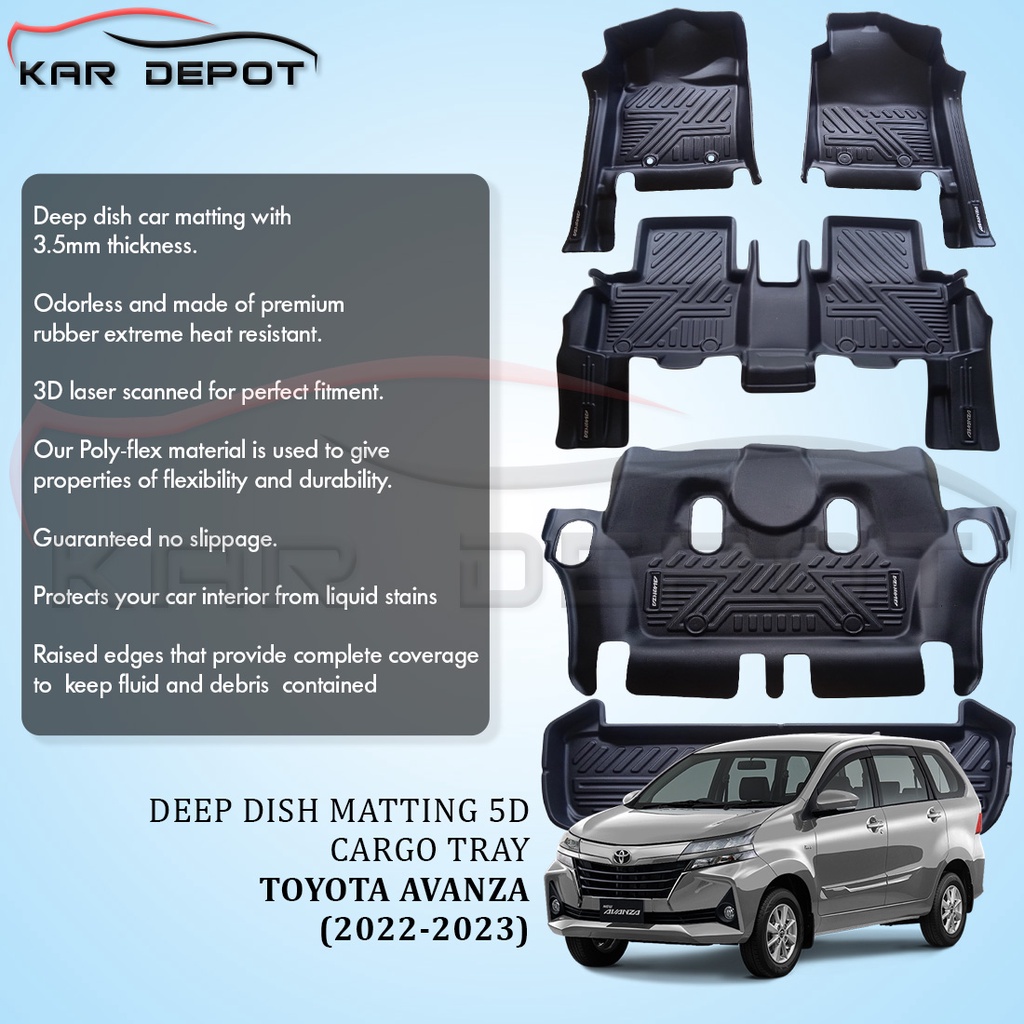 Toyota Avanza Deep Dish Matting D Cargo Tray Shopee